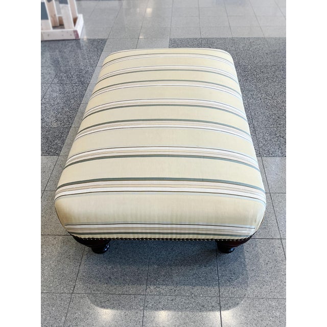 George Smith George Smith Striped Ottoman For Sale - Image 4 of 12