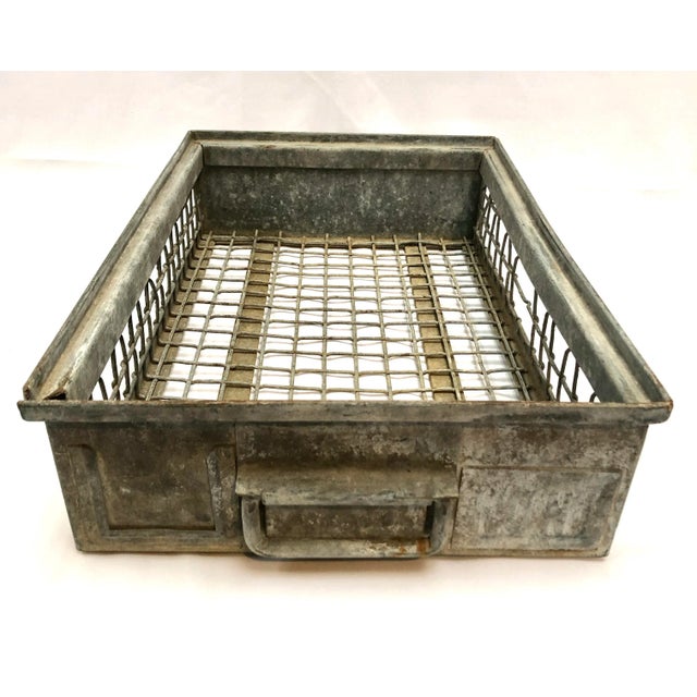 Vintage 1960s Industrial Wire Stacking Basket For Sale - Image 13 of 13