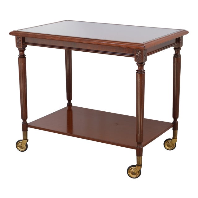 Danish Hepplewhite Mahogany Serving Trolley from Farre Møbelfabrik, 1970s For Sale