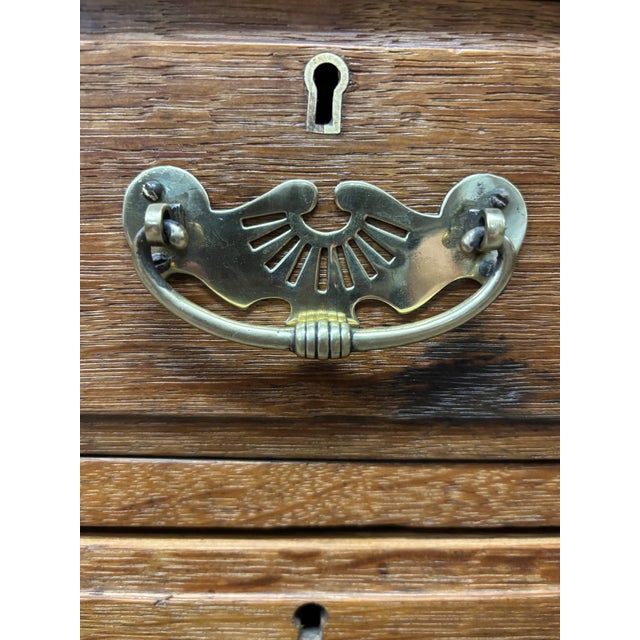 19th Century Antique English Oak Nightstands - A Pair For Sale - Image 5 of 10