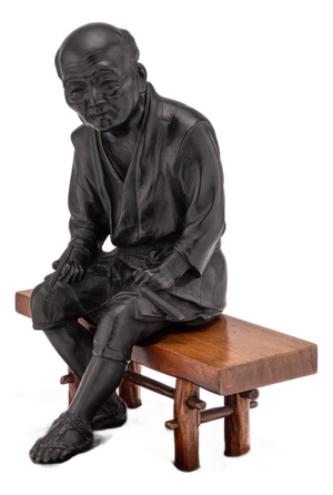 Antique Japanese Meiji Bronze Takaakia Okimono, 19th Century