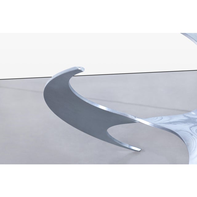 Chrome Mid-Century Aluminum Coffee Table by Knut Hesterberg for Ronald Schmitt For Sale - Image 8 of 13