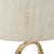 Modern Gold Ring Marble Base Textured Fabric Table Lamp For Sale - Image 3 of 5