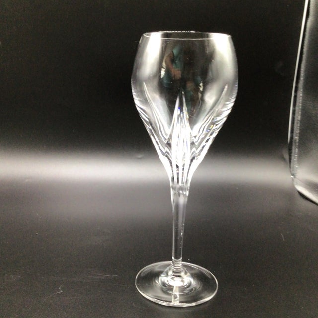 Transparent Gorham Trinity Cut Crystal Tulip Bowl Water Goblet-Set of 2 (Look at Photos for Better Appeal) For Sale - Image 8 of 12