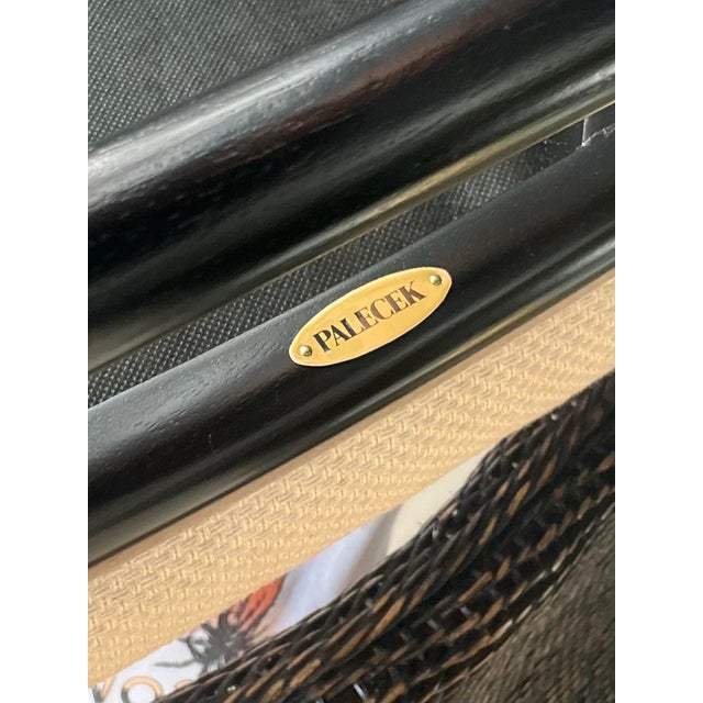 Ebony Vintage Boho Palecek “Catalina Cane” Arm Chairs - Set of 6 For Sale - Image 8 of 9