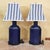 Pair of Vintage Cobalt Blue Tole Tea Caddy Table Lamps – Made in Usa For Sale - Image 15 of 18