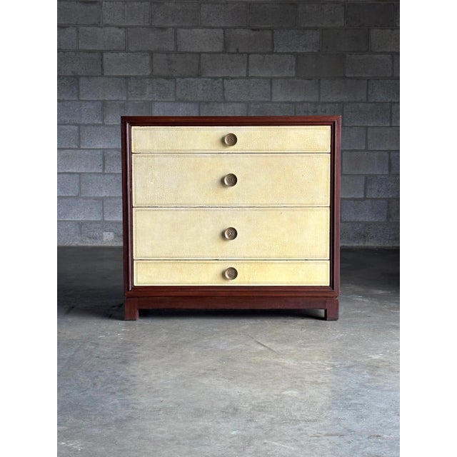 1950s Tommi Parzinger for Charak Modern Leather Front Chest of Drawers For Sale - Image 13 of 13