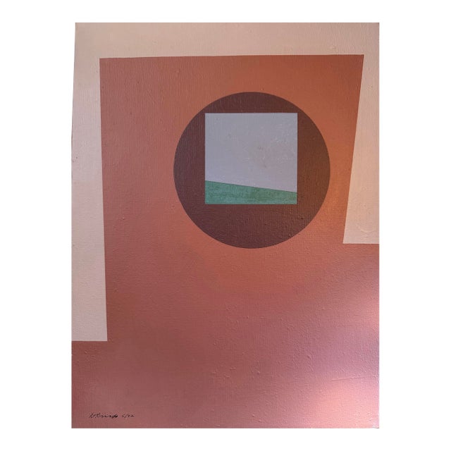 1990’s Abstract Oil Painting by Darrell Crisp. Signed and Dated. For Sale