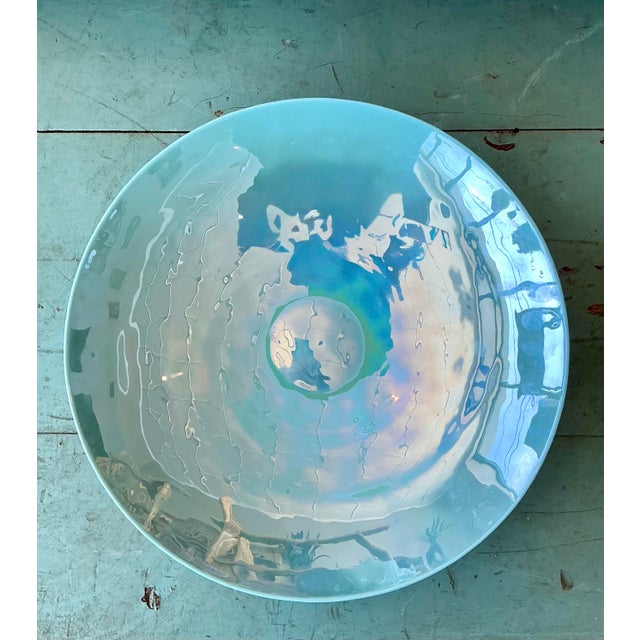 Murano Vintage Murano Iridescent Centerpiece Bowl For Sale - Image 4 of 12