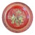 Red and Gilt Papier Mache Wine Coaster For Sale