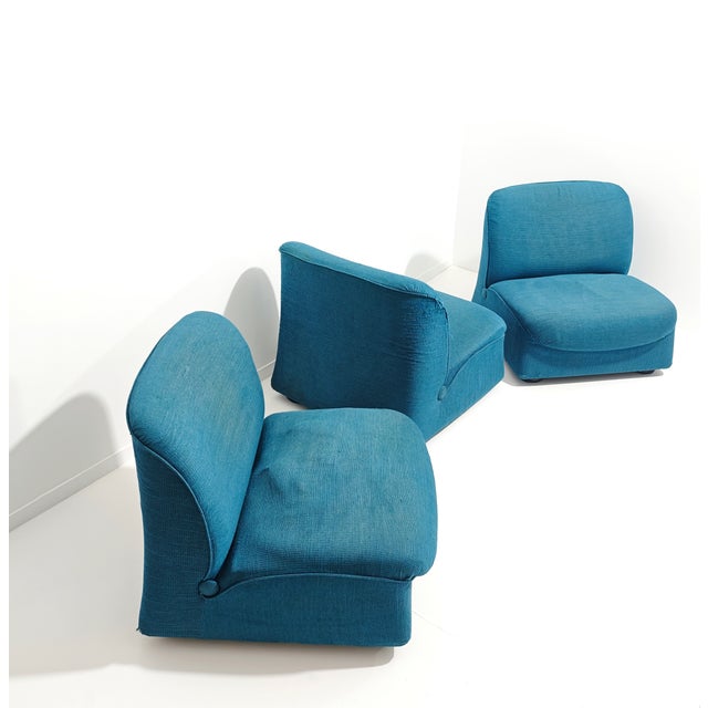 1960s Italian Ciprea Modular Lounge Chairs by Afra and Tobia Scarpa for Cassina, 1968, Set of 3 For Sale - Image 5 of 11