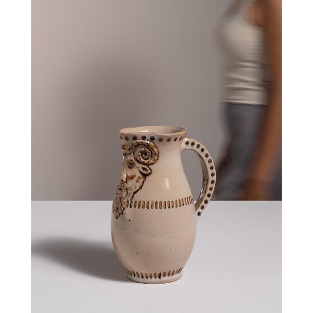 Antique White 1960s Germany Antique White Ceramic Jar For Sale - Image 8 of 15
