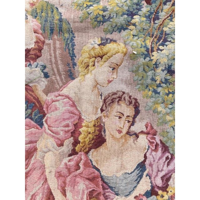 1950s Vintage Aubusson Tapestry, 1950s For Sale - Image 5 of 16