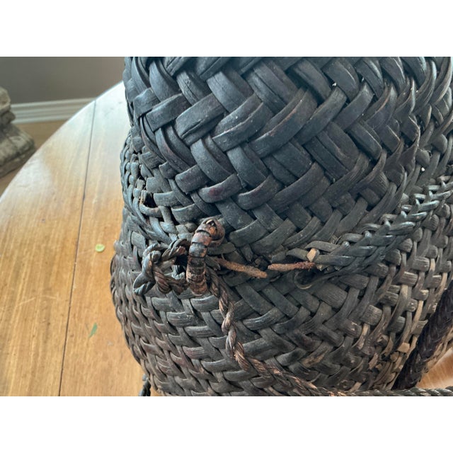 Wood Antique Gathering Basket For Sale - Image 7 of 7