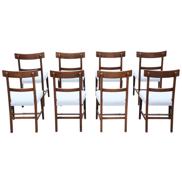 Brown Antique Inlaid Mahogany Dining Chairs, 1800s, Set of 8 For Sale - Image 8 of 10