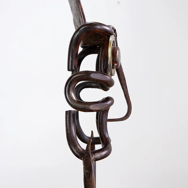 Goldenrod Sculpture Metal Soudart Mask For Sale - Image 8 of 12