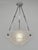 P. Maynadier P. Maynadier French Art Deco Pendant Chandelier Circa 1930 - Frosted Glass & Nickeled Bronze For Sale - Image 4 of 11