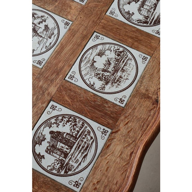 Vintage Danish Oak Coffee Table with Ceramic Tiles by Frits Henningsen, 1940s For Sale - Image 12 of 16