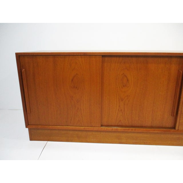 Wood Mid 20th Century Ib Kofod Larsen Teak Credenza Sideboard Denmark For Sale - Image 7 of 12