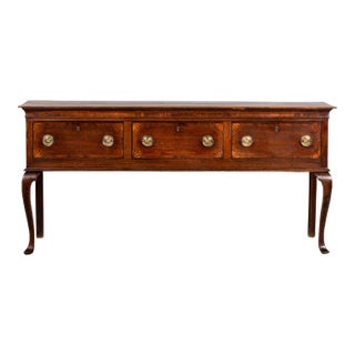English Early 19th Century Oak Dresser Base or Console For Sale