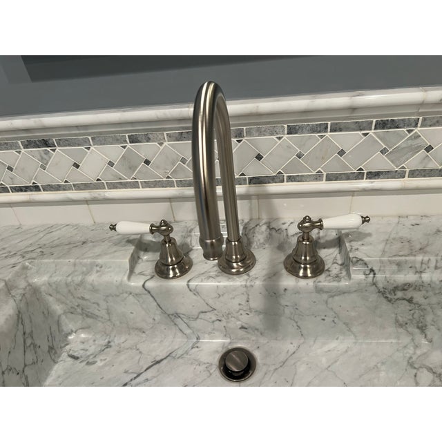 Rustic Large Marble Bathroom Sink For Sale - Image 3 of 5