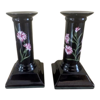 Vintage Tiffany & Co. Sybil Connolly Mrs. Delany's Flowers Candle Holders-Pair For Sale