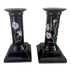 Vintage Tiffany & Co. Sybil Connolly Mrs. Delany's Flowers Candle Holders-Pair