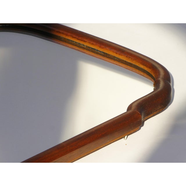 Wood Antique Wooden Scalloped Wall Mirror, 1890s For Sale - Image 7 of 12