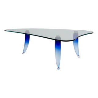 Modern Murano Glass Coffee Table attributed to Seguso for Roche Bobois, 1990s For Sale