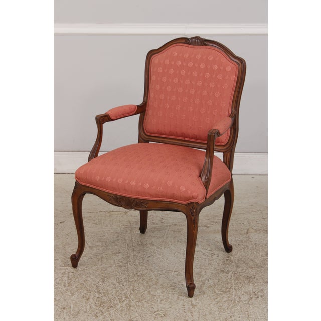 1980s Pair of Lewis Mittman Louis XV Fauteuil Armchairs For Sale - Image 5 of 18