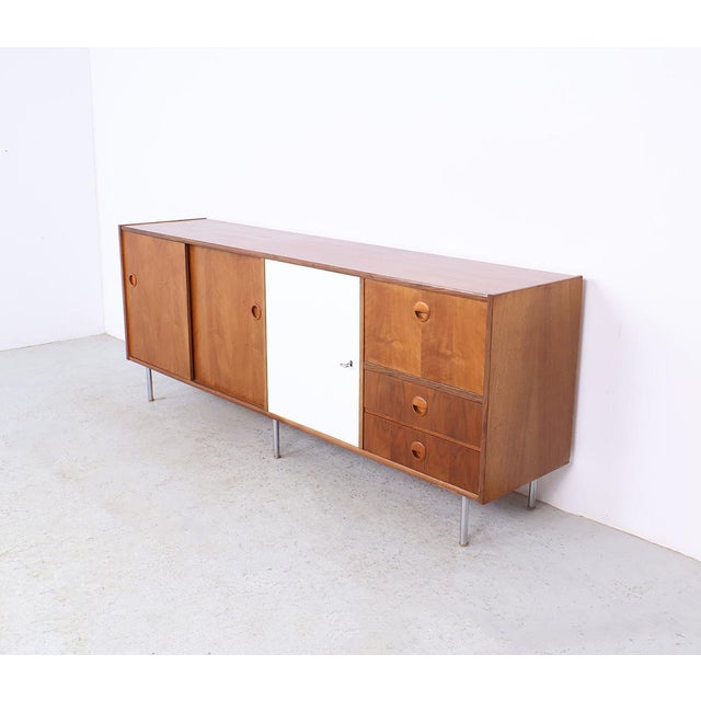 Brown Vintage Walnut Sideboard by William Watting for Fristho, 1960s For Sale - Image 8 of 18