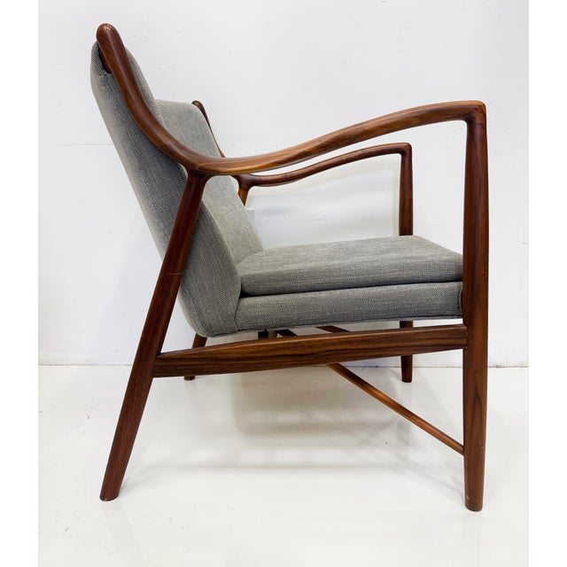 Late 20th Century Danish Modern Model 45 Lounge Chair, Finn Juhl Manner, Pair For Sale - Image 5 of 16