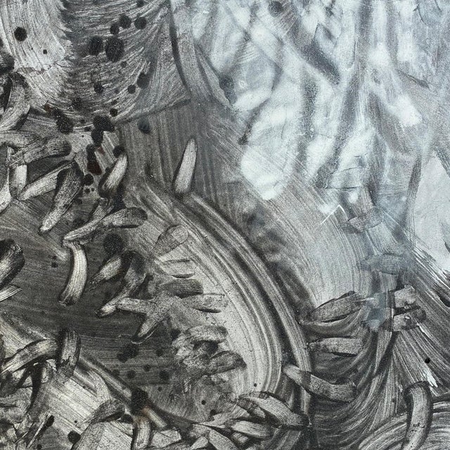 Contemporary "High Pass Gray" by Michael DesRosiers Mixed-Media on MDF Panel (2022) For Sale - Image 3 of 9