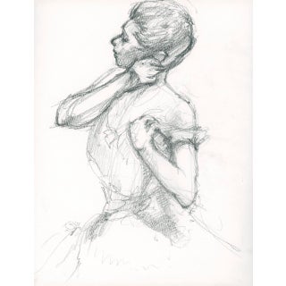“Study From Two Dancers, After Degas” Contemporary Original Graphite Figure Drawing by David Orrin Smith For Sale