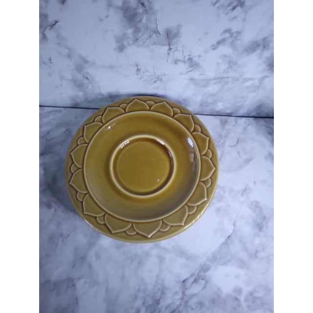 Ceramic 1980s Golden Seville Stoneware Coffee Mugs Saucers For Sale - Image 7 of 10