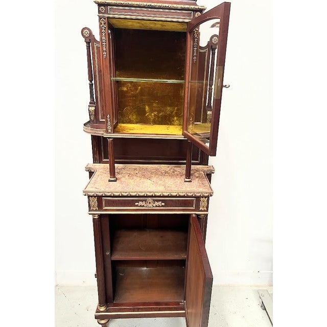 Napoleon III Mahogany and Chased Bronze Display Cabinet, 1800s For Sale - Image 18 of 18