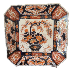 Antique Japanese Square Imari Plate, 1900