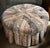 Hollywood Regency Large Tufted Cocktail Ottoman in Animal Print Velvet With Skirt & Pillow For Sale - Image 3 of 7