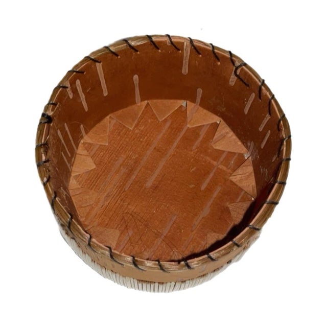 Wood Native American Style Porcupine Quill and Birch Bark Box For Sale - Image 7 of 10