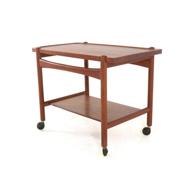 Teak Trolley by Hans J. Wegner for Andreas Tuck For Sale - Image 11 of 11