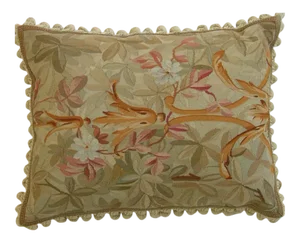 Circa 1860 Antique French Aubusson Tapestry Pillow
