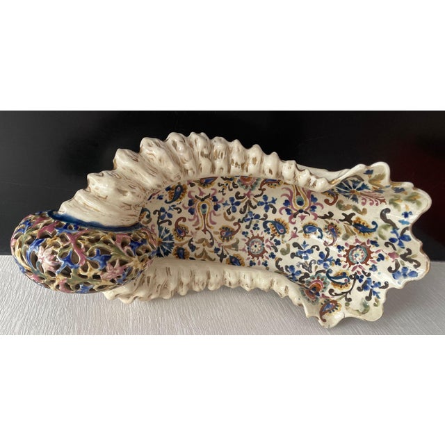 Mid 19th Century Fischer Budapest Majolica Jardinière Centerpiece Hungarian Art Pottery 19th C For Sale - Image 5 of 18