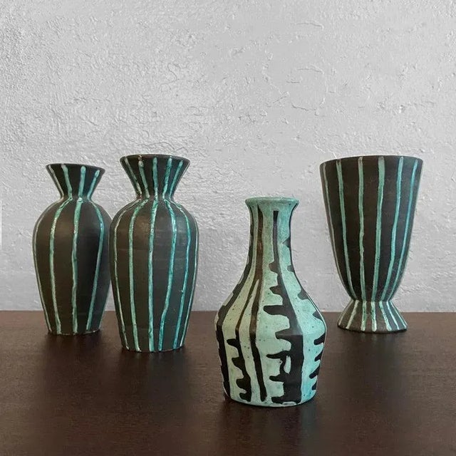 1960s 1960s Tribal Style Modern Art Pottery Vase by Livia Gorka For Sale - Image 5 of 12