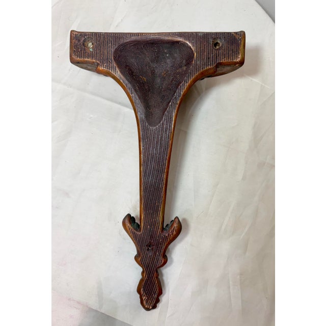 Antique 19th Century Neoclassical Bronze Clad Half Moon Clock Wall Shelf Shelve For Sale - Image 9 of 9