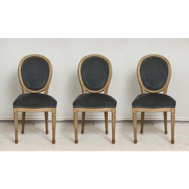 Vintage Louis Xvi, Style Painted Dining Room Chairs - Set of Six For Sale - Image 11 of 13