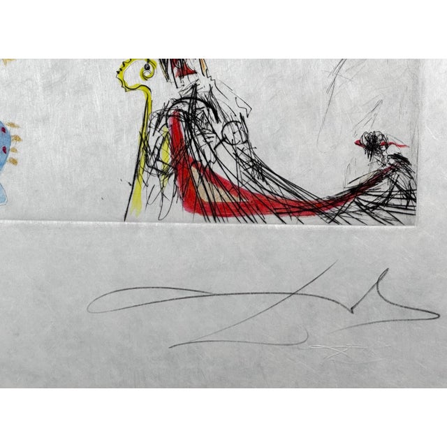 Surrealism 1970 Dali Tauramachie Surrealiste Giraffe on Fire Hand Signed Etching Surreal Rare For Sale - Image 3 of 5