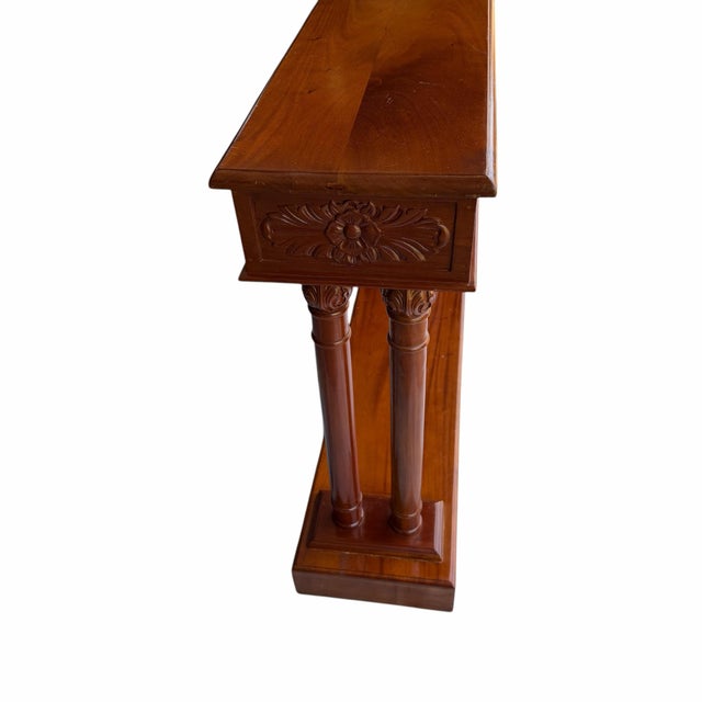 Mahogany Greek Key Design Console Table For Sale - Image 4 of 8