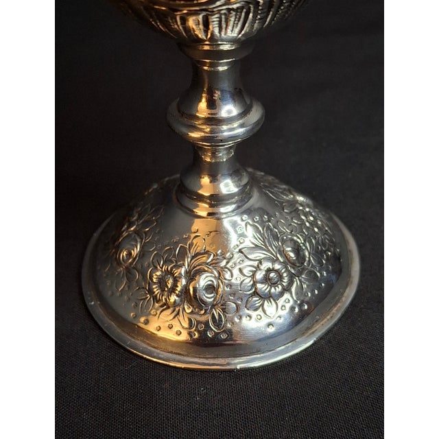 Antique German 800 Solid Silver Hexagonal Kiddush Cup Goblet Judaica Shabbat C1890 For Sale - Image 9 of 18