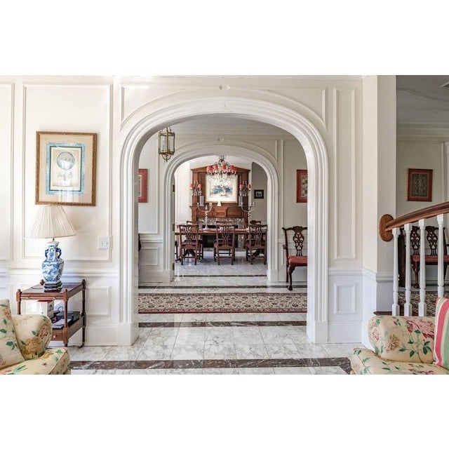 Early 19th Century Elegant French Porcelain Round Serving Platter, C. 1900 - Rococo Louis XV Style For Sale - Image 5 of 14