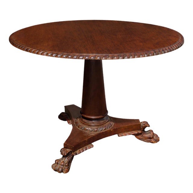 American Classical Mahogany Center Table C. 1820 For Sale
